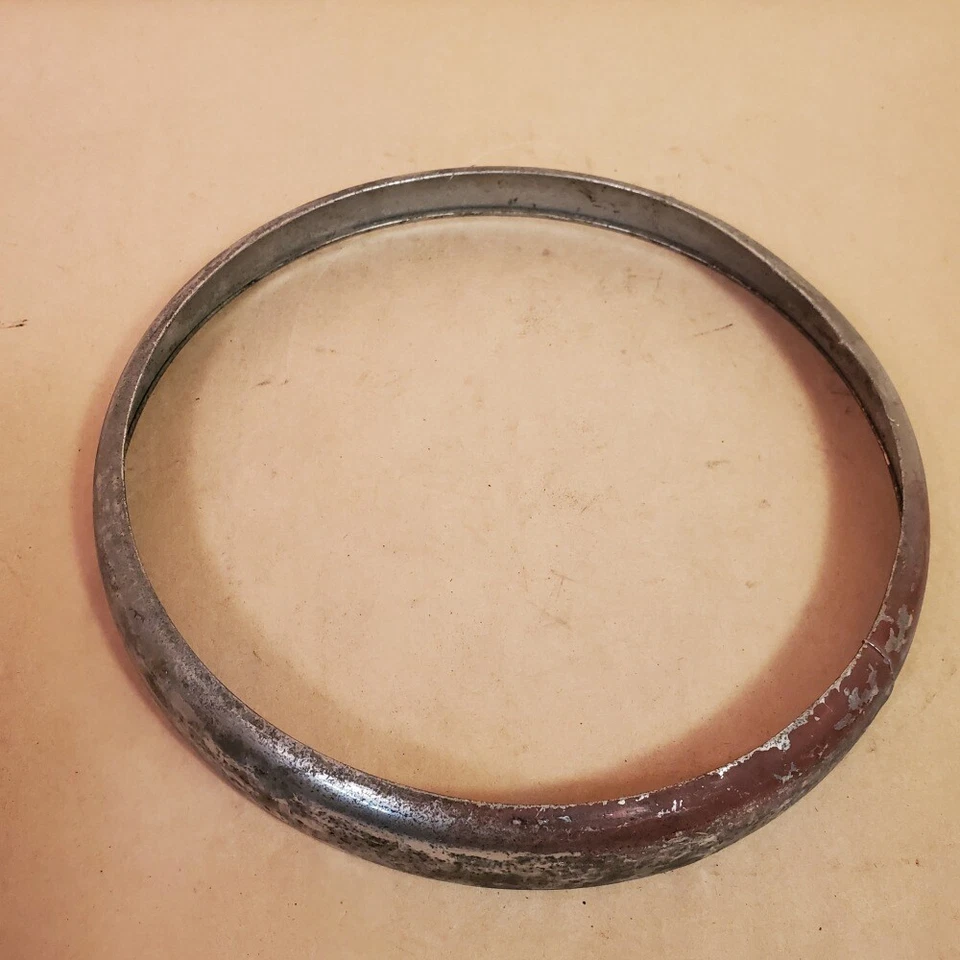 Original Jaguar XKE E-Type MG MGB Headlamp Chrome Trim Ring Bezel OEM - Image 4 of 4