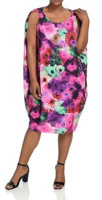 NEW - Jorge Pérez ''Santa Clara'' Knit Crepe Faux Cape Dress - SZ. 1X