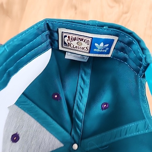 Charlotte Hornets NBA Adidas Snapback Hat Cap Hardwood Classics Teal Purple - Picture 14 of 16