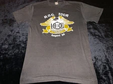RARE VTG 1984 80’s Harley Davidson H.O.G. Tour double sided shirt size S