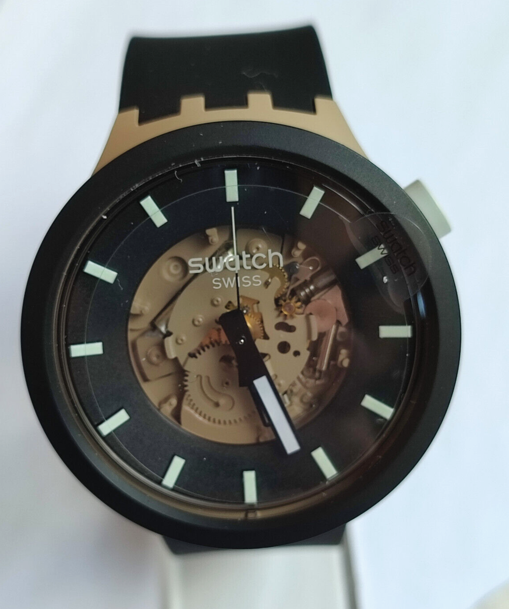 SWATCH+BIG BOLD CERAMIC+SB03C100 TIME FOR TAUPE+NEUWARE/NEW SWATCH+BIG BOLD CERAMIC+SB03C100 TIME FOR TAUPE+NEUWARE/NEW