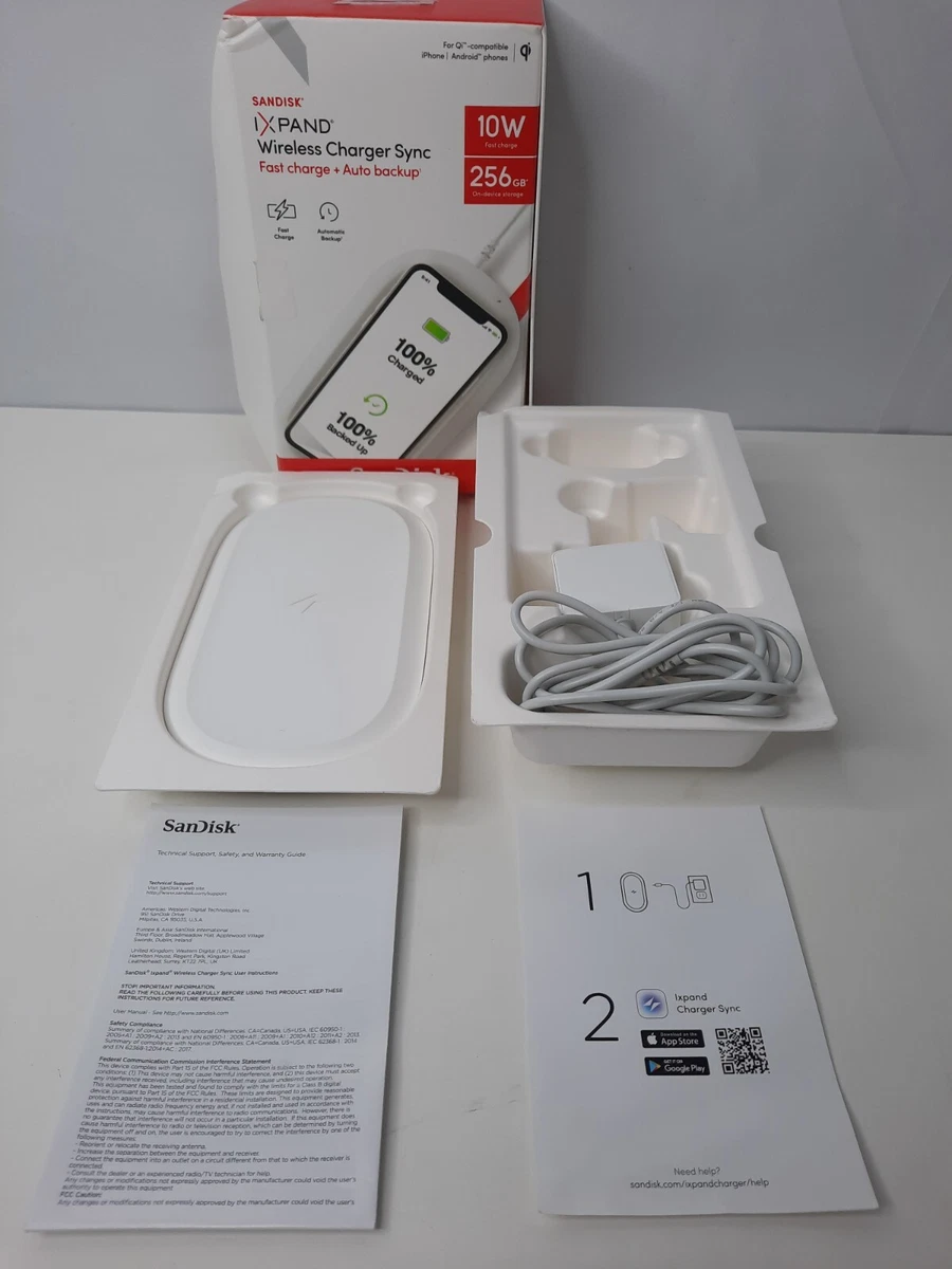 SanDisk iXpand Wireless Charger Sync 256GB Fast Charge &