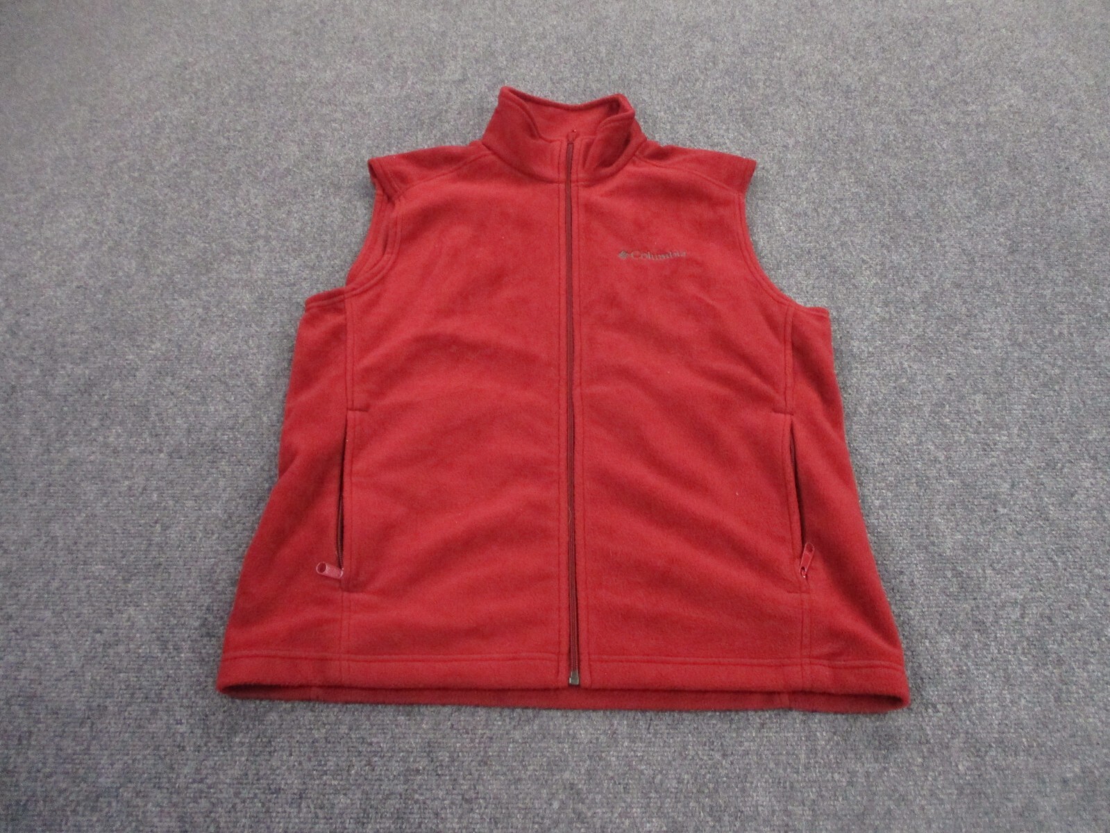 Columbia Men's Red Fleece Jacket Lightweight Hiking Casual M