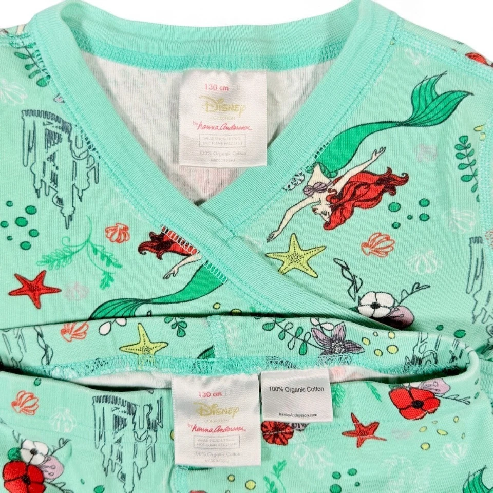 HannaJams Andersson Disney Sirenita Ariel Conjunto Corto Pijama Orgánico 130 8 Foto 2 de 4