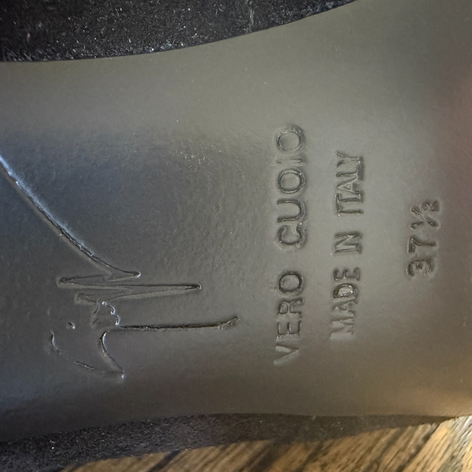 GIUSEPPE ZANOTTI Sued Leather Black Stud High Heels Shoes 7.5 US / 37.5 EU $1790