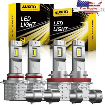 AUXITO LED Headlight Bulbs 9005 H11 6500K Kit High Low Beam Wireless Pack of 4
