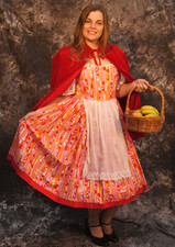 Red Riding Hood Costume Adult Fancy Dress Outfit Cosplay Ex Hire