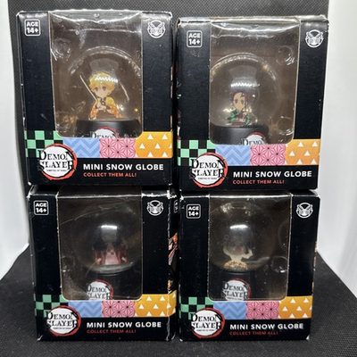 #ad Demon Slayer Mini Snow Globes: Tanjiro Zenitsu Nezuko amp; Inosuke INCLUDES ALL 4 $67.50