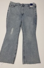 Old Navy jeans Womens size 26 Plus new NWT higher high-rise Flare raw hem J642Y