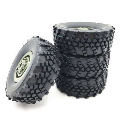 4Pcs Rubber Wheel Rim Tires Tyres for WPL B-36 B36 B36K 1/16 RC Car Ural Truck