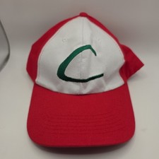 Vintage 90s Pok mon Trainer Ash Ketchum Adjustable Strapback Hat