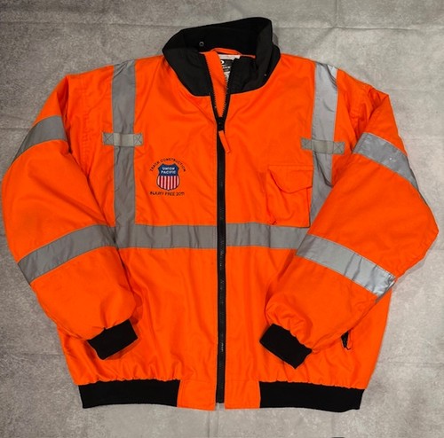 Union Pacific railroad fluorescent orange coat