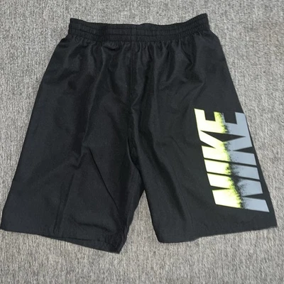 Nike Swim Boys XL Fade Volley Shorts Volt Neon Yellow/Black NESSF790-001 New - Image 1 of 4