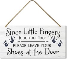 Please Take Your Shoes Off Remove Your Shoes Sign Wood Plank Hanging Sign Sin...