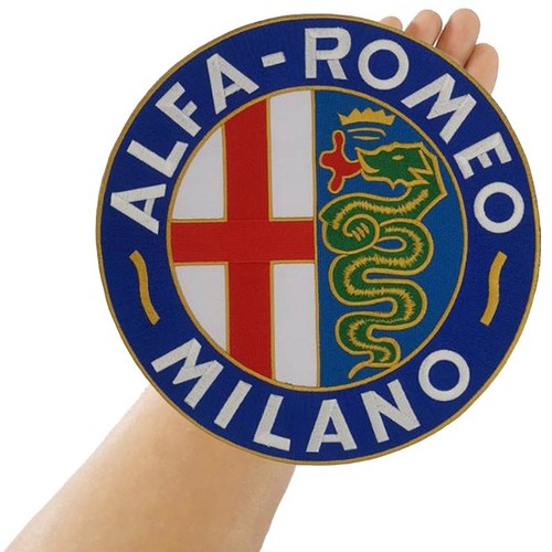 Alfa Romeo Milano SuperCar Auto Racing Large Size 9.6"x9.6" See Iron On Patches - Picture 2 of 12