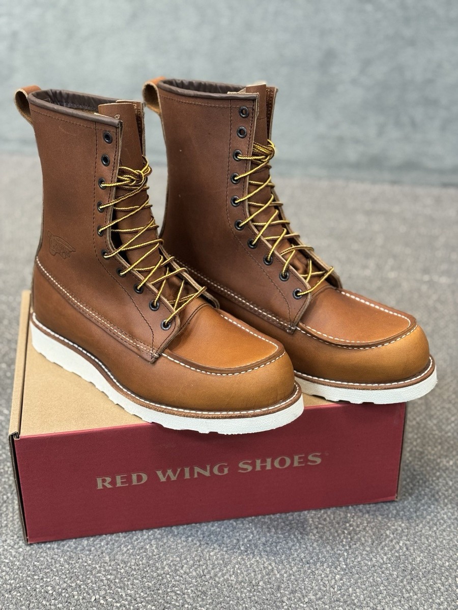 Red Wing 10877 8” Leather Moc Toe Heritage Boots Mens Size 13EE