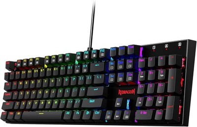 Redragon Mechanische Gaming Tastatur, Keyboard mit K565UK, Schwarz 