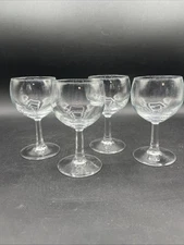 Stemmed Cordial Glasses Mini 4.5" Tall Set of 4 Barware Liquor Drinkware Wine
