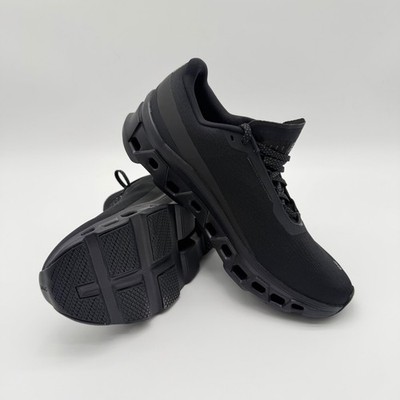 On Cloudmonster Mens Running Shoes Black All Black Sneakers  display picture 1