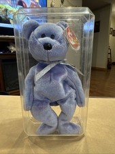 Ty Beanie Baby Clubby Bear In proTech Acrylic Protective Case