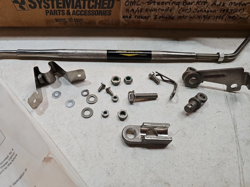 New In Box NOS OMC Auxiliary Motor Steering Arm 0175947 175947 Boat Part  - Image 3 of 4