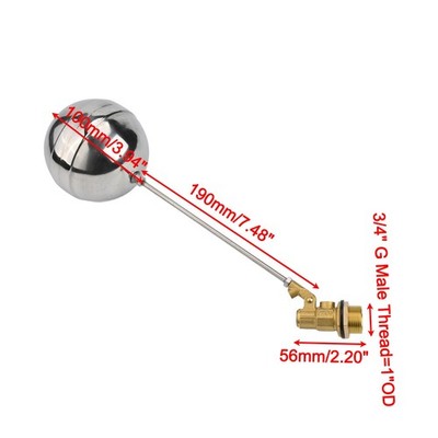 Float Ball Valve 3/4 Inch Thread Outer Diameter for Optimal Sealing Performance