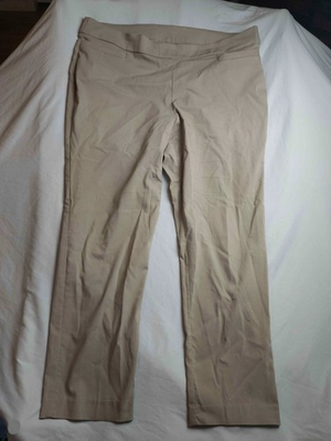 #ad Briggs Pull On Pants Womens 22W Beige Classic Minimalist Smart Casual Everyday $17.95