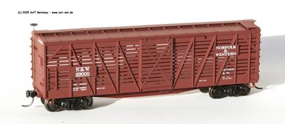Accurail H0 4703 - 40´ Wood Stockcar Norfolk & Wes #29000 (assembled); NEU & OVP