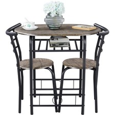 Compact Dining Set for Two with Storage