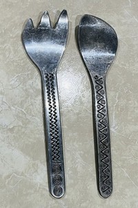 Wilton Armetale Reggie Serving Set Fork Spoon Discontinued Zigzag Spirals