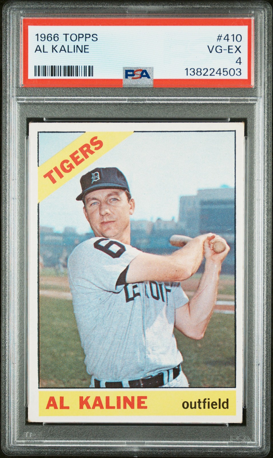 1966 Topps Al Kaline #410 PSA 4 Detroit Tigers