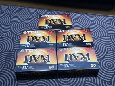 5 BRAND NEW TDK DVM-60ME 60 Minute Mini DV Video Cassette Tapes - SEALED