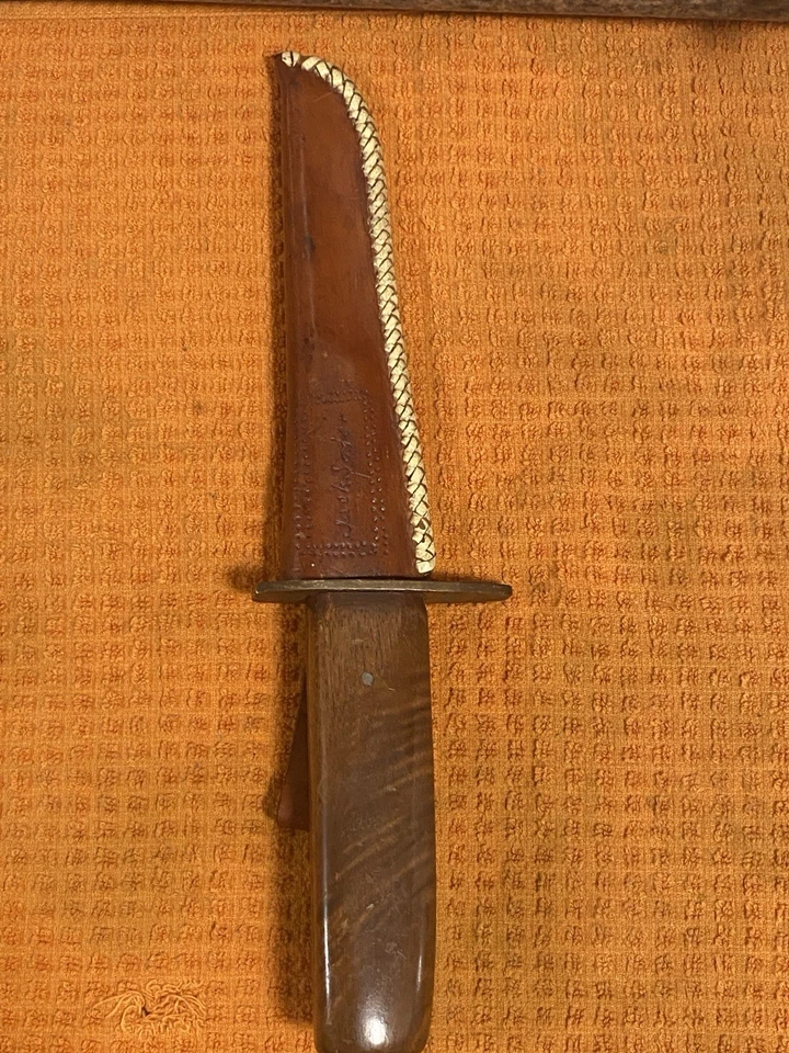 Faca de combate vintage Full-Tang – 10 3/4”+ bainha de couro personalizada - Imagem 3 de 4