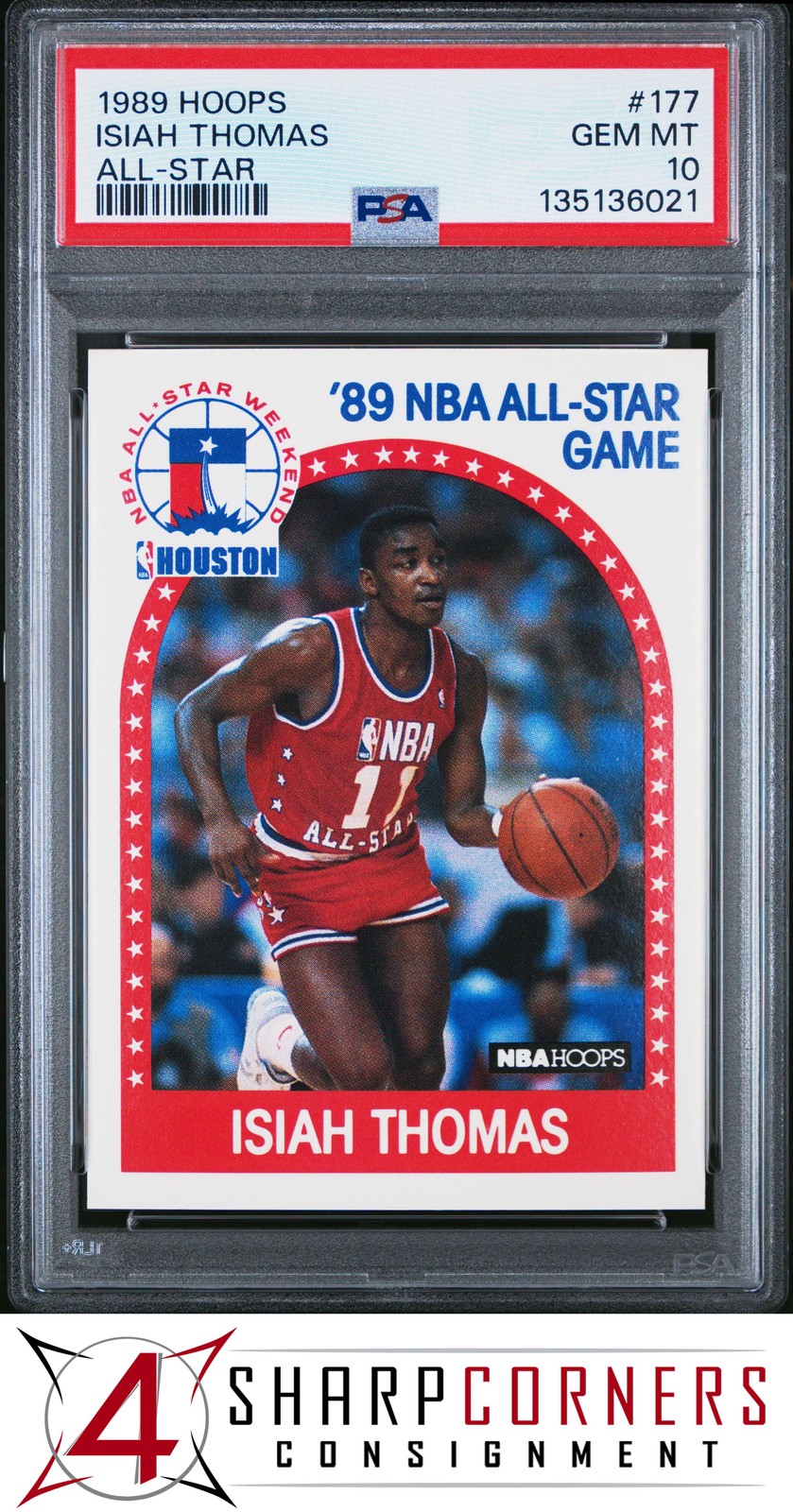1989 HOOPS ALL-STAR #177 ISIAH THOMAS PISTONS HOF PSA 10