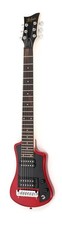Hofner HOF-HCT-SH-DLX- R-O Deluxe Shorty Electric Travel Guitar - Red - with Gig
