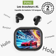 Écouteurs Bluetooth 6.0 Traducteur IA Écran Tactile LCD Sans Fil Neuf