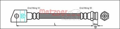 Metzger Tubo Flessibile Del Freno: Compatibile Con Fiat Sedici E Suzuki SX4, Ricambio Qualità OE