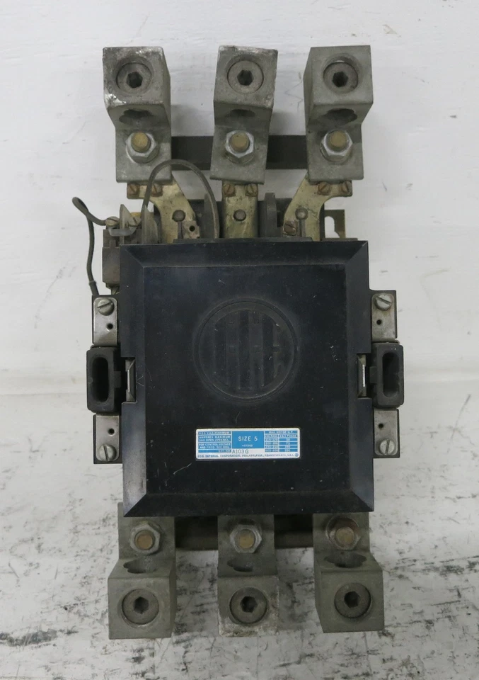 Contator de motor ITE A103G tamanho 5 bobina 480V 200 HP Gould I-T-E Imperial 480 VAC - Imagem 3 de 4