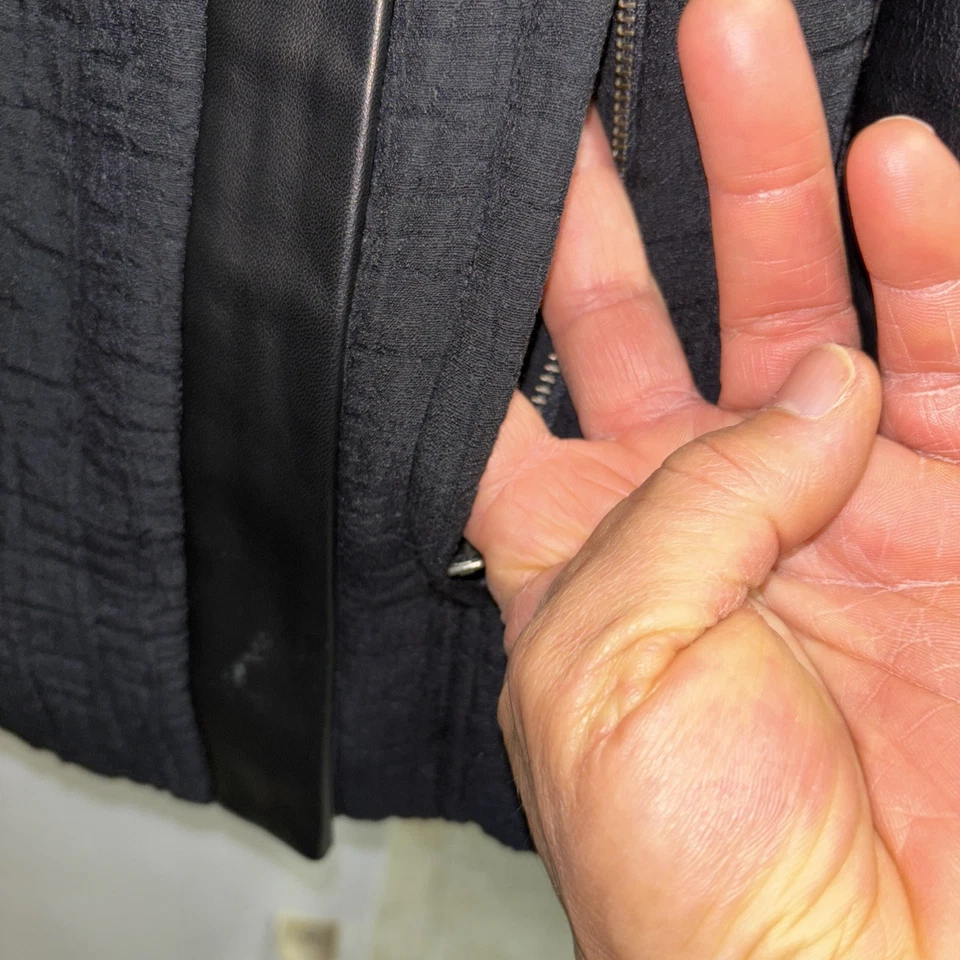 Helmut Lang толстовка рукава кожаные куртки черный размер P XS сделано в США - Изображение 4 из 4