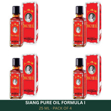 4x Siang Pure Oil Formula I 25ml Peppermint Menthol Camphor