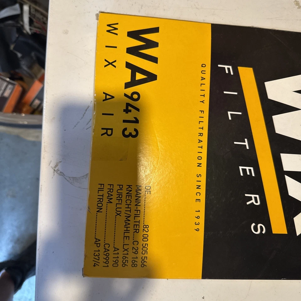 Filtros WIX WA9413 Inserto Filtro Aire 284mm Len Se Adapta a Nissan Opel Renault Vauxhall Foto 2 de 4