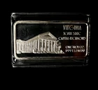 1 Troy Oz .999 Fine Silver Bar Virginia 10th State Capital Richmond June 25 1788