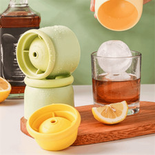 2PCS Ice Ball Mold Spherical Shape Ice Cube Mold DIY Single-cell Ice Ball Mold