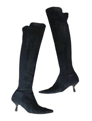Stuart Weitzman Black Suede Knee-High Over the Knee Boots Women's Size 6