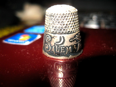 Rare Sterling Salem Witch 1692 Thimble