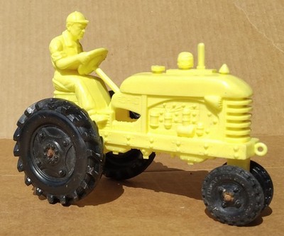 Yellow Plastic OHIO 6 inch Tractor by Barr Rubber Products Co. Sandusky Ohio