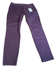 Elle Womens Size 8 Burgundy Skinny Pants Stretch Mid Rise NWT Kohl s Slim Leg
