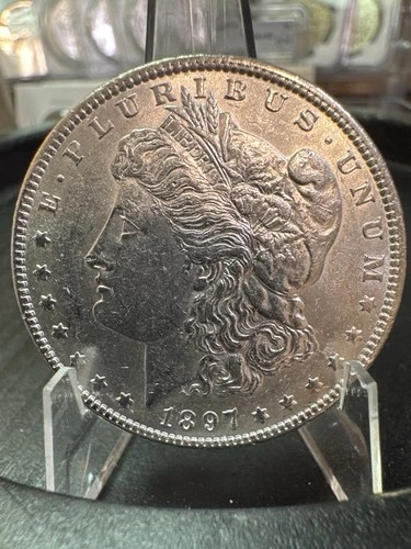 1897 Morgan Silver Dollar $1 – BU Details – Strong Strike – Likely Old Cleaning
