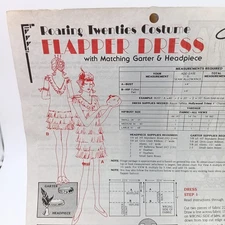 Vintage Hollywood Trims Craft Patterns, Roaring Twinties Costume Flapper Dress