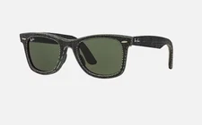 Ray-Ban Sunglasses Gray Denim Wayfarer Polarized Unisex Sunglasses with Case